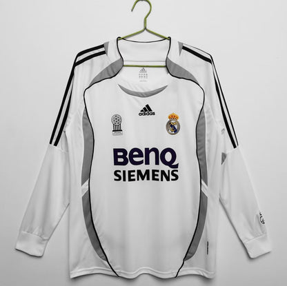 06/07 Real madrid home long sleeve