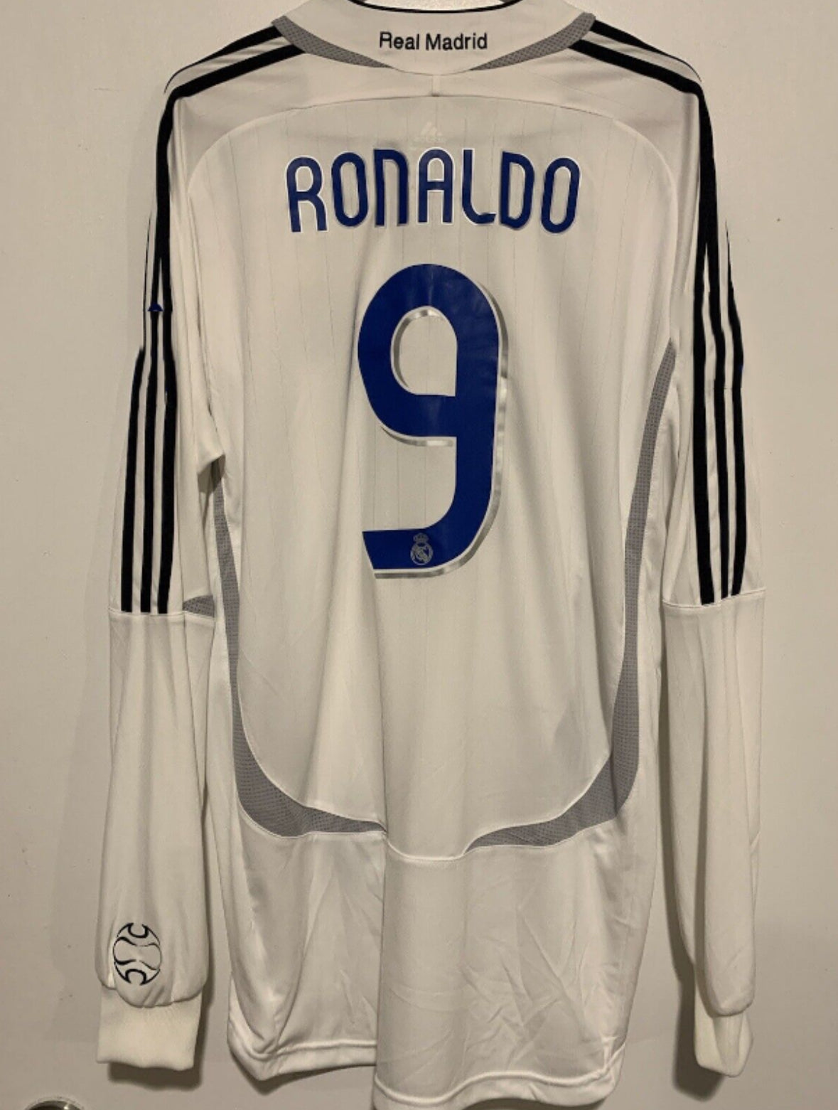 06/07 Real madrid home long sleeve