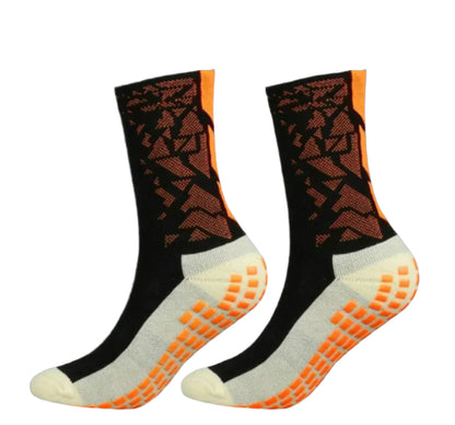 Orange & black Breathable GRIP SOCKS